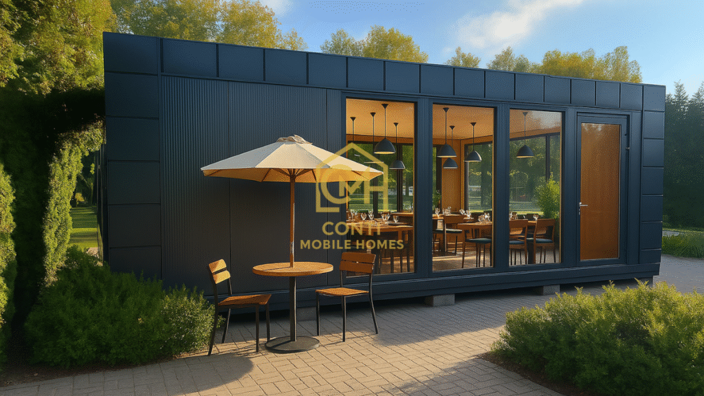 kontener gastronomiczny z tarasem