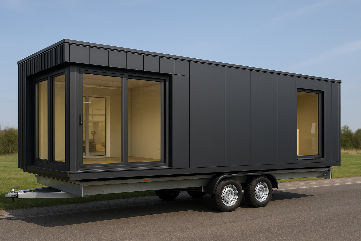 kontener mieszkalny na przyczepie