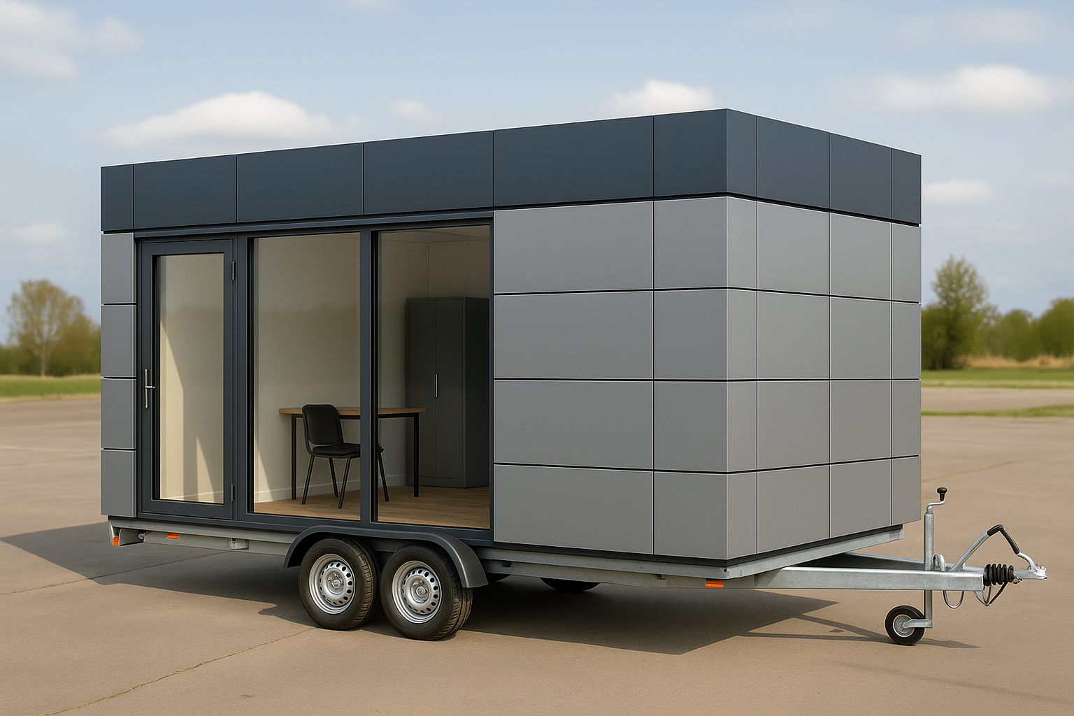 kontener budowlany na kołach