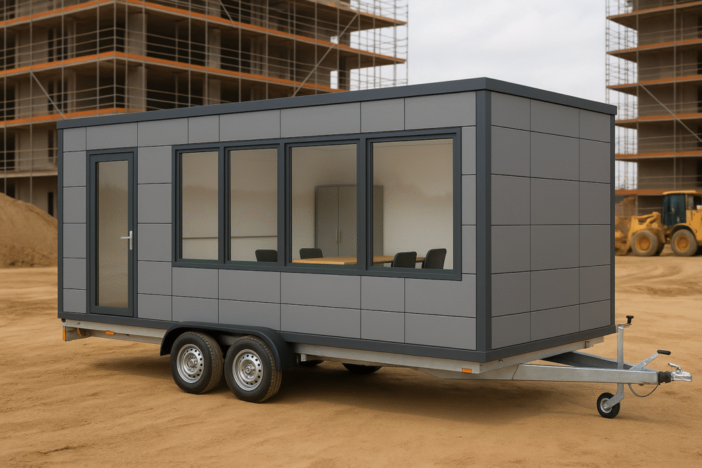 kontener budowlany na kołach