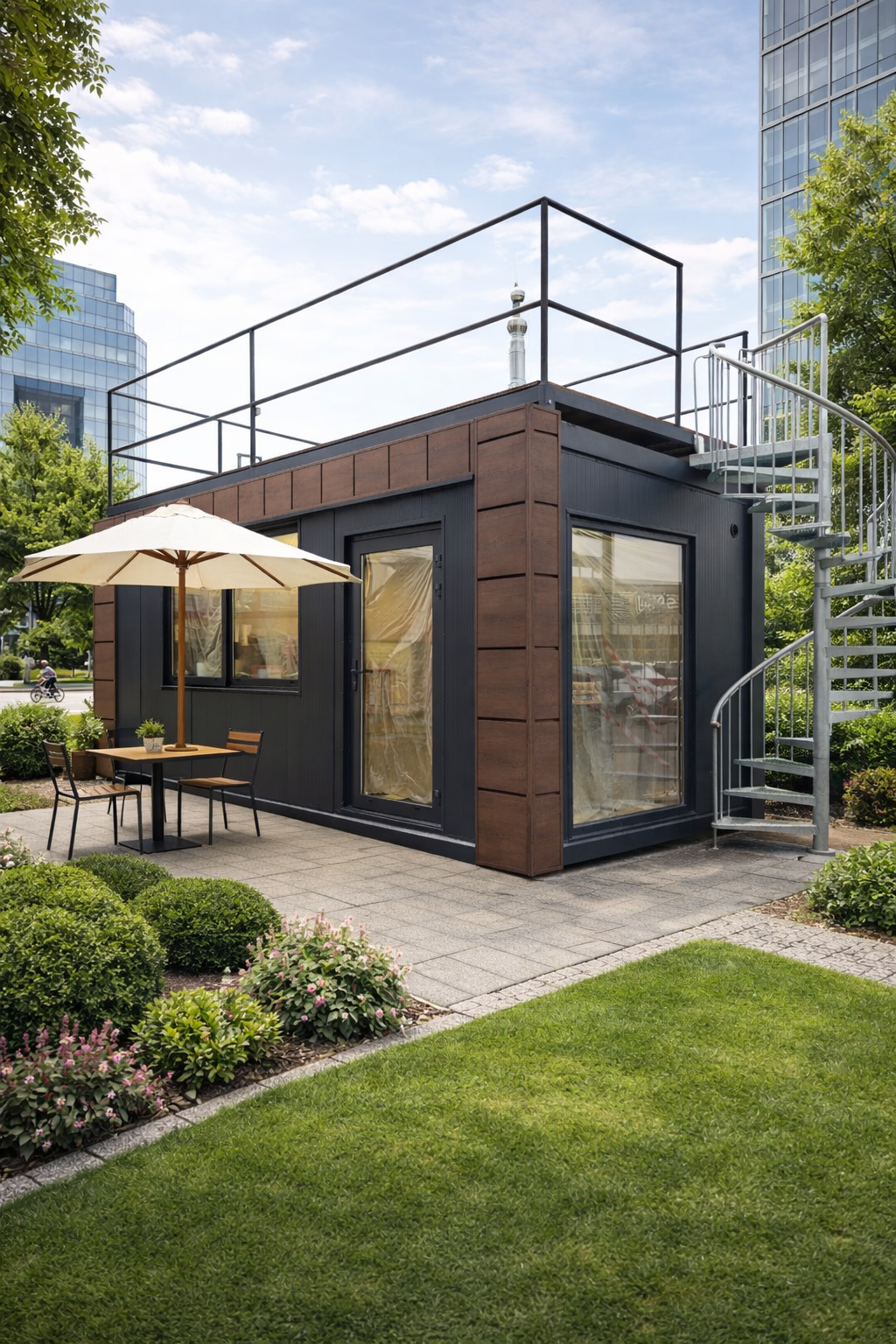 Kontener Gastronomiczny z Tarasem na Dachu