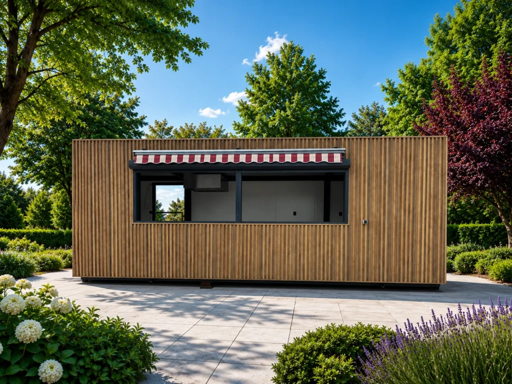 kontener gastronomiczny z Markizą Roletą dUŻY od producenta Conti Mobile Homes